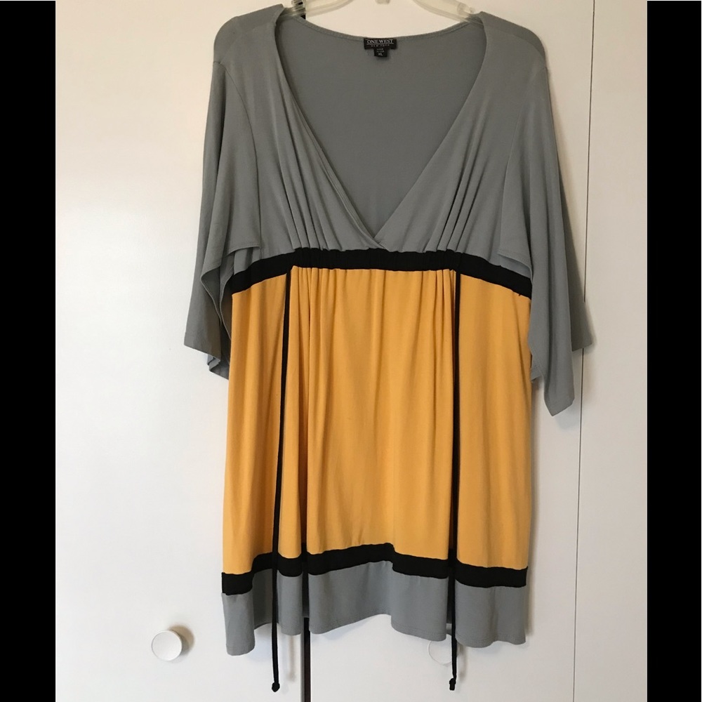 One West New York color block tunic